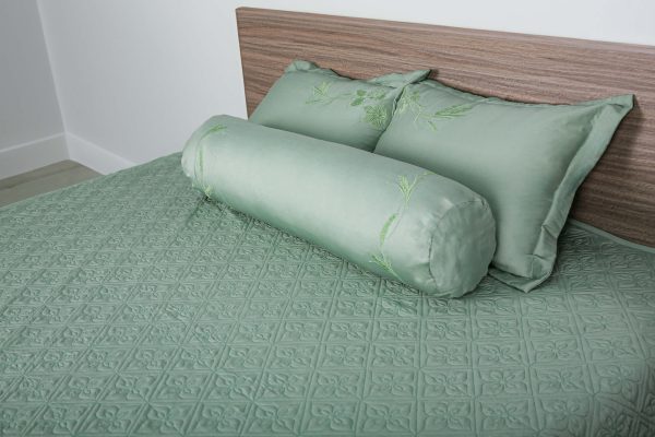 BỘ CHĂN GA MODAL THÊU XANH NGỌC - Ảnh 4
