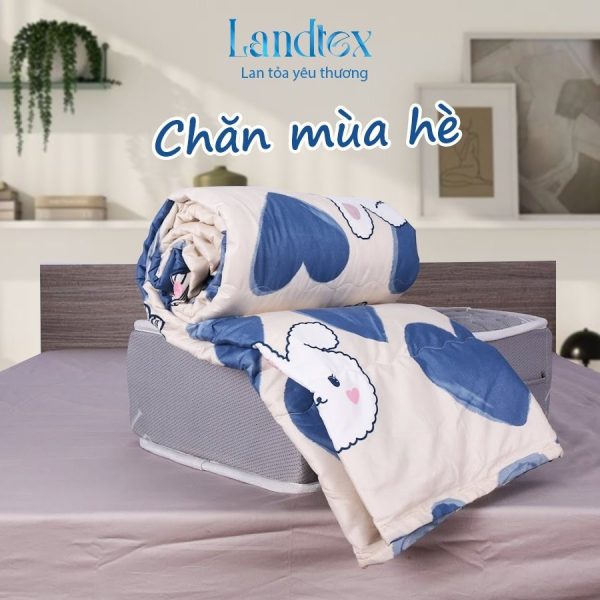 Chăn hè Landtex hình thỏ trắng - Ảnh 2