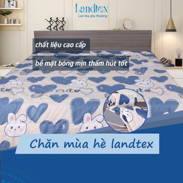 Chăn hè Landtex hình thỏ trắng